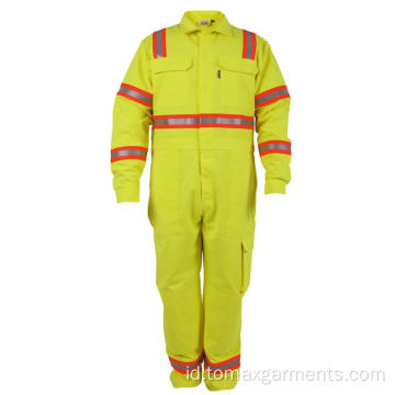 Hi Vis Safety Fr Fire Setelan Overall Baju